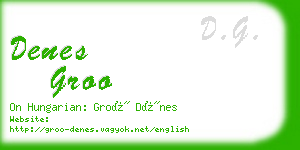 denes groo business card